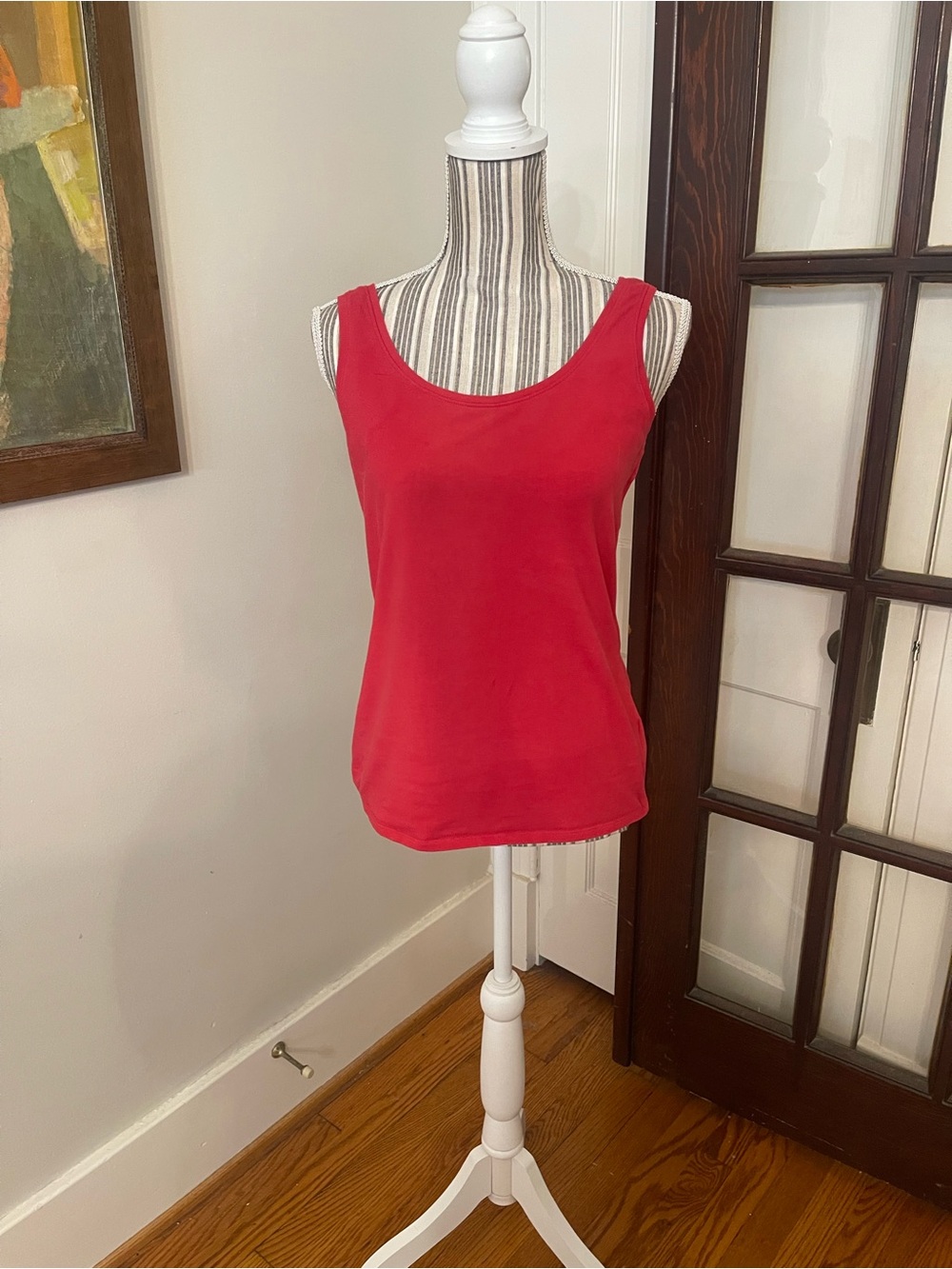 NIC+ZOE Red Scoop Neck Tank Top